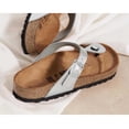 thumbnail image 2 of Sandalias tipo chancleta Birkenstock Gizeh BS Birko-Flor plateadas, 2 of 9