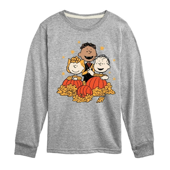 Peanuts - Pumpkin Trio - Toddler & Youth Long Sleeve Graphic T-Shirt