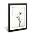 wall26 Framed Wall Art Dandelion in Black White Black Picture