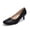 Black PU, variant on Rexoro Women's Classic Round Close Toe Pumps Slip On Low Thin Heel Heels Office Daily Dress Occasions Shoes