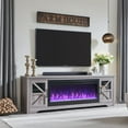 thumbnail image 2 of Innoflame Fireplace TV Stand for 85" TV, Entertainment Center with 44" Electric Fireplace, Adjustable Shelves, TV Stands Console for Living Room, Gray, 2 of 6