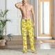 thumbnail image 2 of Balery Bananas On A Striped Pantalones de pijama para hombre, pijama ultraligero, pantalón de descanso-Medium, 2 of 6
