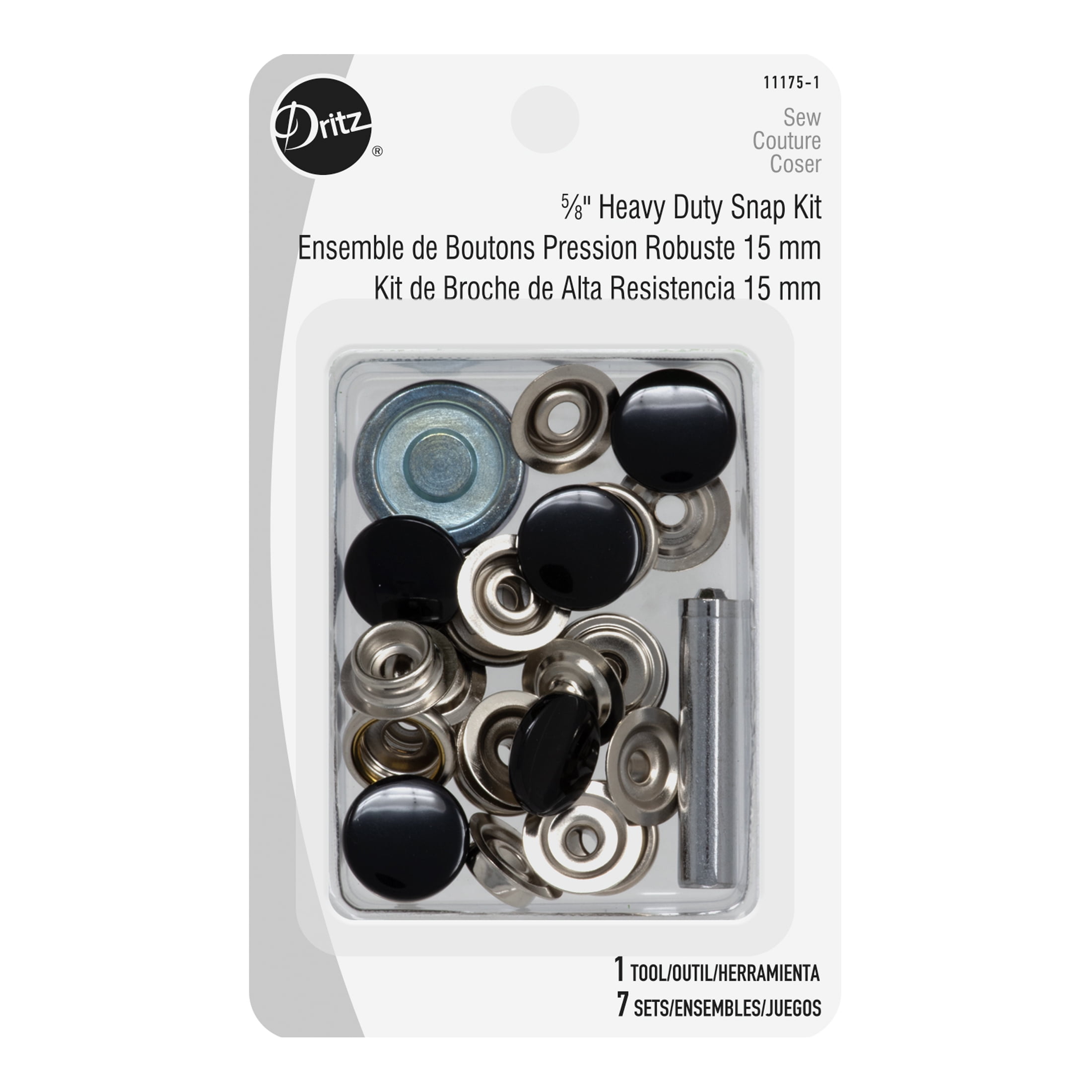 Dritz Heavy Duty Snap Kit, 7 Count