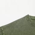 thumbnail image 5 of Mens Clothing Casual Round Neck Solid Color Sports Washed Cotton Retro Distressed T-shirt, 5 of 7