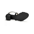 thumbnail image 5 of BLISSFUL STEP Women's Crisscross Strap Open Toe Block Heels Sandals, 5 of 6