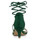 thumbnail image 3 of Sandalias Con Puntera Abierta Y Cordones Con Tacón Bajo Para Mujer Verde 36, 3 of 7