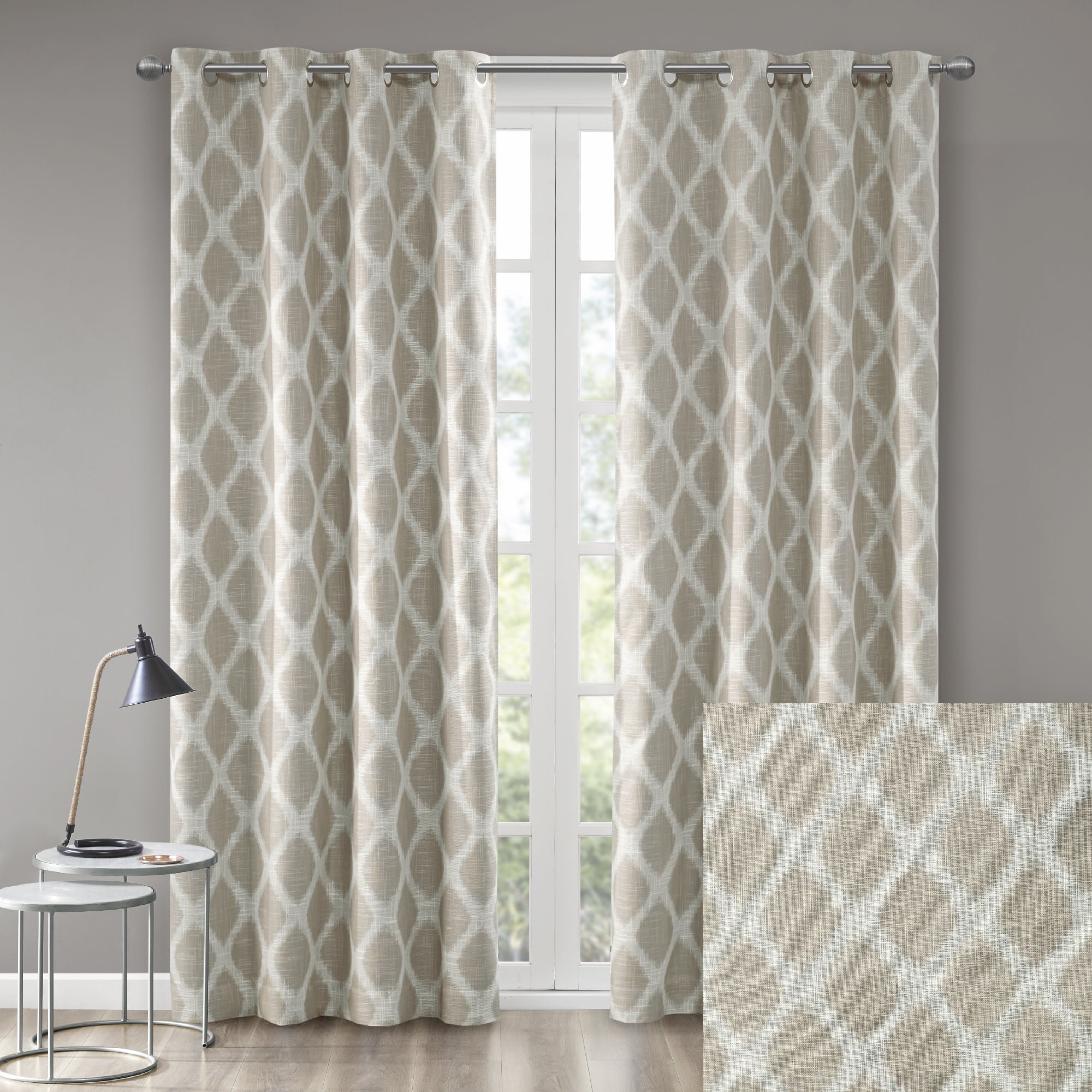 Home Essence Etro Printed Ikat Blackout Window Curtain Panel