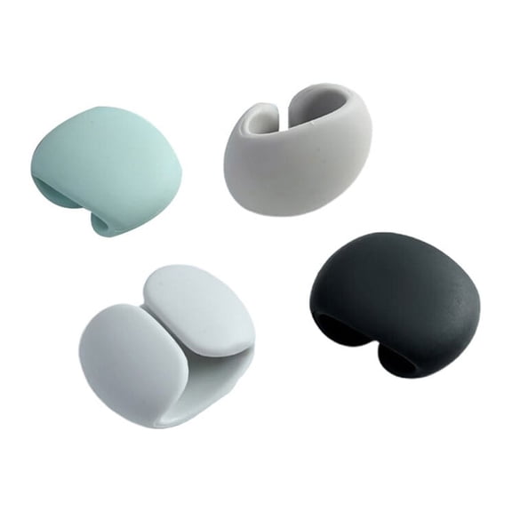 Soimiss 4Pcs Silicone Wire Holder Organizer Magnetic Cable Clip for USB and Earphone Cables