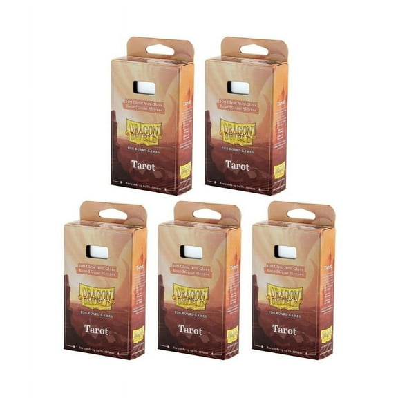 5 Packs Dragon Shield Board Game Sleeves 100 ct Tarot Size Card Sleeves Value Bundle!