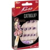 Kiss Catwalk Nails, Lights Medium Length, 24 count