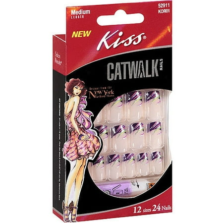 UPC 731509529111 product image for Kiss Catwalk Nails, Lights Medium Length, 24 count | upcitemdb.com