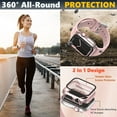 thumbnail image 2 of [6 Pack] for Apple Watch 40mm Screen Protector Case SE 2022 Series SE 6 5 4, iWatch Tempered Glass Protective Cover, Hard PC Bumper for Women Men, Smartwatch Overall Full Accessories 40 MM, 2 of 5