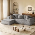 thumbnail image 1 of Zocalo Sofá seccional Cloud de 274 cm, sofá modular sin estructura con forma de L y asiento profundo, sofá tapizado moderno y cómodo para sala de estar, no requiere montaje (Chenilla, gris), 1 of 6