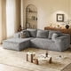thumbnail image 1 of Zocalo Sofá seccional Cloud de 274 cm, sofá modular sin estructura con forma de L y asiento profundo, sofá tapizado moderno y cómodo para sala de estar, no requiere montaje (Chenilla, gris), 1 of 6
