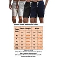 thumbnail image 3 of Fashnice Mens Short Trousers Solid Color Mini Pants Drawstring Shorts Fitted Sport Bottoms White XXL, 3 of 3