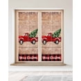 thumbnail image 2 of Red Truck Christmas Window Privacy Film Stained Glass Window Film Decorative Windows Cover Static Windows Cling for Glass Door Xmas Tree Snowflake Vintage Stickers for Bathroom 23.6"x59", 2 of 7