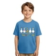 thumbnail image 5 of Girl Shirts Comfort Cute Duck and Letter Print Short Sleeve Round Neck Top Girls Clothes Light Blue 8-9Y, 5 of 6