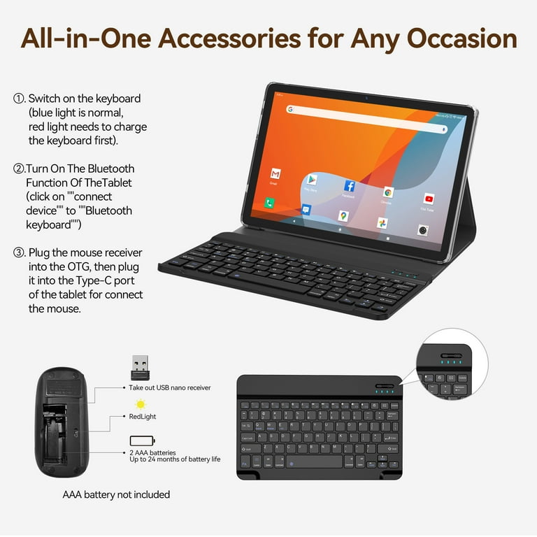 Android 14 タブレット 12GB RAM 128GB ROM Amazon.com : 11 inch Tablet with Case, Android 14 Tablet