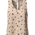 thumbnail image 3 of FashionOutfit Women's Solid Sleeveless Turtleneck Choker Polka Dot Chiffon Blouse Top, 3 of 3