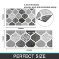 thumbnail image 7 of Black and White Geometric Quatrefoil Pattern Kitchen Rugs Sets Of 2,Anti Fatigue Kitchen Mat Rugs Non Slip Washable,Decorative Kitchen Floor Mats for Kitchen,Sink,Laundry,17"x30"+17"x47", 7 of 7