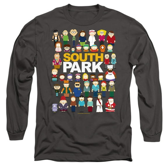 South Park Full Cast Unisex Adult Long-Sleeve T Shirt,Full Cast, 3X-Large