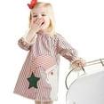 thumbnail image 2 of Child Girl Cute Sweet Dress Santa Princess Girls Clothes Toddler Dress Kids Baby Christmas Outfits Striped Girls Dress&Skirt 2022 New Holiday Party Girls Princess Dress, 2 of 4
