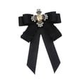 thumbnail image 3 of FVDPWYE Bow Tie Ribbon Brooch Bowknot Shirt Tie Pre Tied Bowknot Fashion Decorative Bow Brooch Necktie Pin Necktie for Suit DIY Party Black, 3 of 9