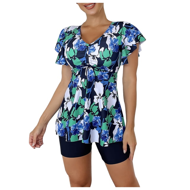 Elegante traje de baño informal con estampado de vendaje de cuerpo partido conservador para mujer OAVQHLG3B Store lin121212