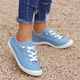 thumbnail image 5 of asdoklhq Flat Shoes for Women Low-cut Canvas Shoes One-foot Lazy Korean Version Student Casual Flat Shoes Blue 39, 5 of 5
