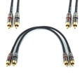thumbnail image 1 of Suanqi Cable Rca A Rca Cable De Audio Estéreo De 1 Pie Cable 1Rca A 1Rca Corto Aplicar Con Altavoz Amp Tocadiscos Receptor Cine En Casa Subwoofer Doble Blindado Paquete De 2., 1 of 5