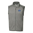 thumbnail image 2 of Men's Cutter & Buck Heather Gray Air Force Falcons Mainsail Sweater-Knit Big & Tall Full-Zip Vest, 2 of 3