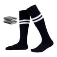 thumbnail image 2 of Colaxi Chaussettes Chauffantes Rechargeables Chaussettes Isolées Thermiques pour Randonnée Cyclisme Extérieur Rayure Noire Blanche, 2 of 8