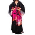 thumbnail image 2 of XUNKUSGA Grande Taille Sorties de Plage pour Femmes Mode Robe Caftan à Manches Chauve-Souris Ample Confortable Douce d'Été à Imprimé Floral Robe Maxi, Rouge, Taille Unique, 2 of 9