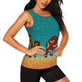 thumbnail image 2 of Fuzoiu Elephants Print Women's Workout Tank Top,Athletic Racerback Sports Tank,Tops Sleeveless Running Loose Fit Yoga Tops,Active Shirts for Yoga, Running, and Gym-Small, 2 of 7