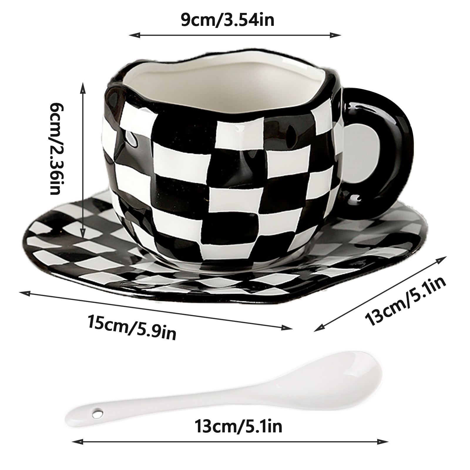 Cappuccino Cup and Saucer - White/brown - Home All