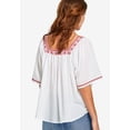 thumbnail image 2 of Ellos Women's Embroidered Gauze Blouse Shirt, 2 of 6