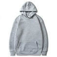 thumbnail image 4 of HUITKMM Men Hoodie Male Long Sleeve Hooded Sweatshirt Solid Color Back Print Sweatshirt, 4 of 6