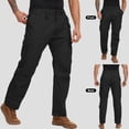 thumbnail image 5 of Asfixiado Men's Flex Cargo Pants Black Water Resistant Outdoor Trousers Ripstop Work Hiking Pants for Men with Multi Pockets, 5 of 6