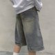 thumbnail image 4 of WILLBEST Pantalones Mujer Pantalones Cortos Vaqueros de Moda para Mujer, Estilo Urbano, de Cintura Alta, Desgastados, Con Bolsillos, Estilo Informal de Verano XXXL, 4 of 6