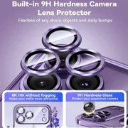 Starshop iPhone 17E Case, Dustproof Phone Cover Shockproof With Screen - Purple