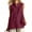Wine, variant on cocolona Summer Linen Tank Tops for Women Sleeveless Crew Neck Button Shirts Dressy Casual Solid Color Tunic Blouses