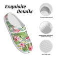 thumbnail image 5 of Lsque Tropical Flamingo Pattern Womens Comfort Cotton on Scuff With Memory Foam and Anti-skid Sole Slipper-44/45, 5 of 7