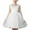 White, variant on Jinhomg Flower Girl Dress Girls V Back Satin Tulle Dresses A Line Bow Knot Communion Dress Wedding Guest Birthday Party Dresses Formal Gown Dark Blue 100