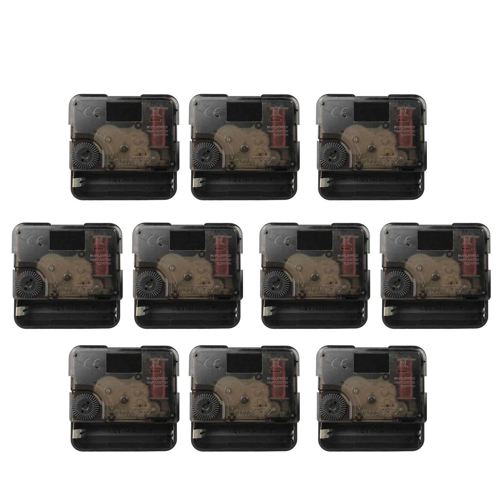 10Pcs Plastic Casing Quartzs Clock Movement for Wall Clock Repair Quiet Sweeping Motor Operated Clock Mechanism