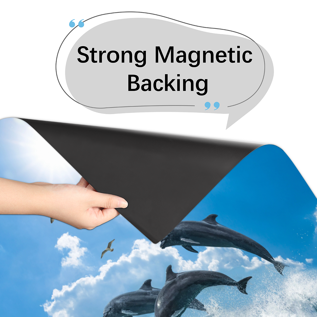 Dishwasher Magnet Cover, Ocean Dolphin Seascape Print, PVC Magnetic Sheet Front Dishwasher Cover Decoration 26x20In, Reusable Waterproof Decorative Appliance Front Wrap
