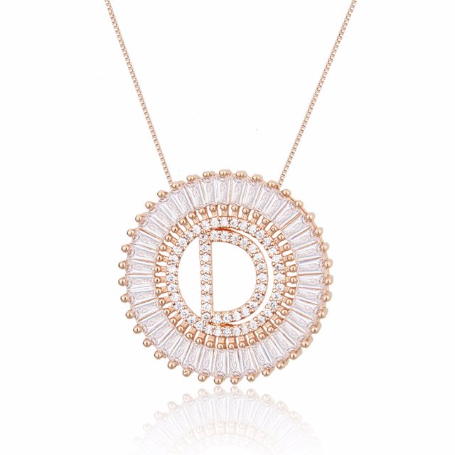 Collier Pendentif Alphabet A-Z Breloques Femme Chaîne Lettre Initiale