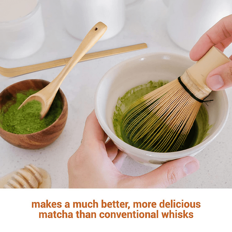 Matcha Whisk Set - Matcha Whisk, Traditional Scoop, Tea Spoon. Handmade  from Natural Bamboo 