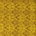 thumbnail image 1 of Ahgly Company Indoor Square Abstract Yellow Modern Area Rugs, 3' Square, 1 of 4