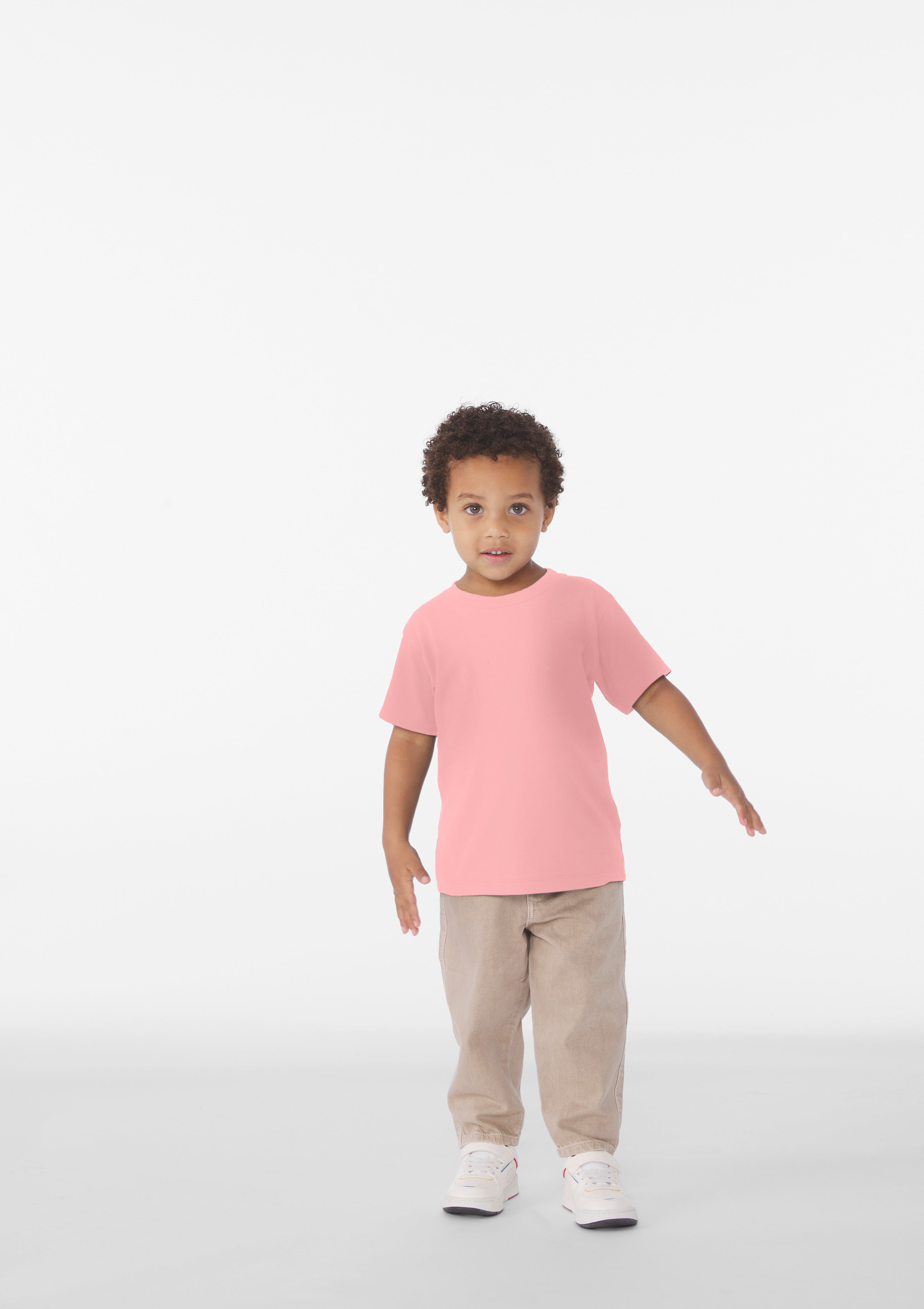 BELLA+CANVAS Toddler Short Sleeve Personalized T-Shirt, Create your own Designs, Pink, 5T, Unisex