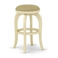 thumbnail image 2 of Coastal Cool Swivel Barstool - 30" Counter Height - Linen White Legs - PU Leather Seat, 2 of 4